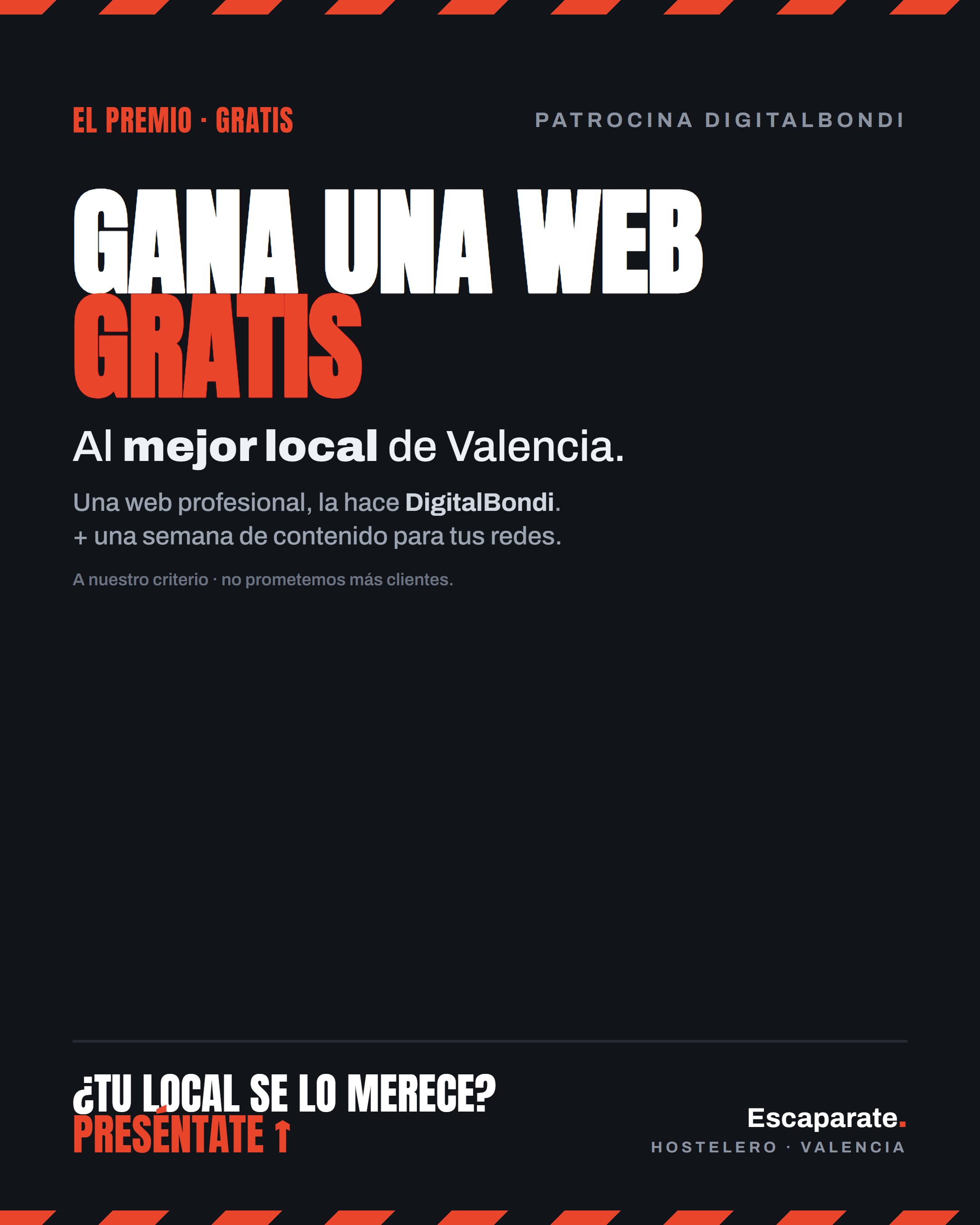 Pieza del premio: regalamos la web al mejor local
