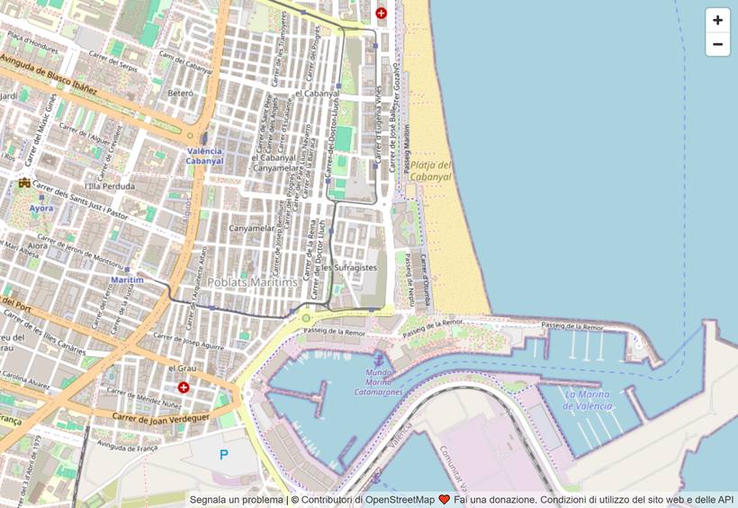 Mapa de El Cabanyal, Valencia
