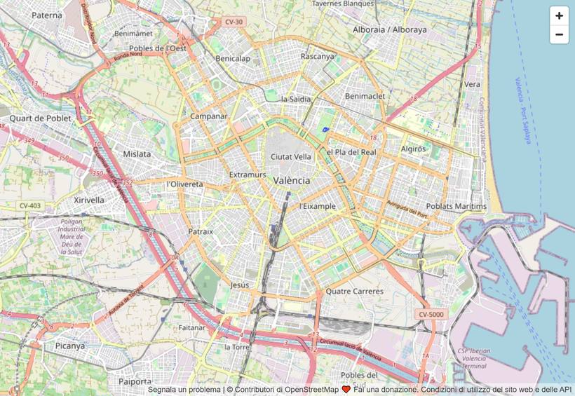Mapa general de Valencia